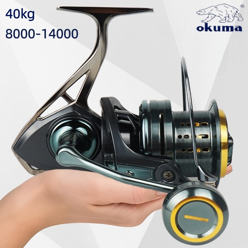 Abu Garcia Reel Max - オクマプレミアム大型スピニングリール海釣りリール、40KGブレーキ力、高強度、スムーズな操作性