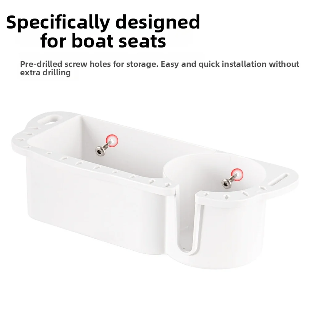 Fishing Boat Trailer - ABS 釣り用コンテナ釣具ボックス 2 列の排水穴 ボートデッキ取り付け用の事前に穴あけされたネジ穴