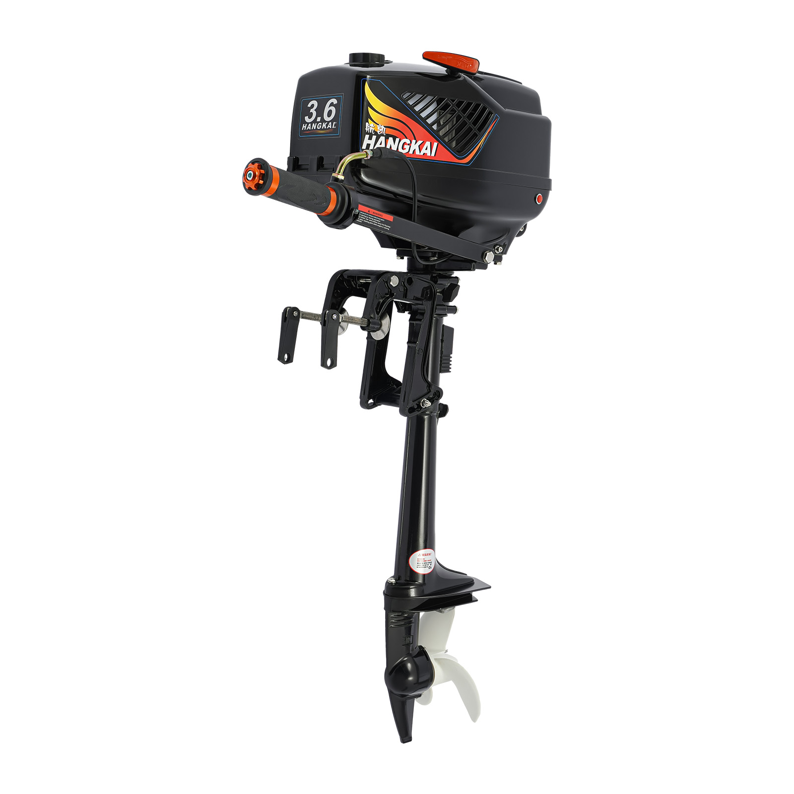 Fishing Boat Trolling Motor - 船外機、ガソリン船外機、2ストローク船外エンジン、3.6馬力ショートシャフト、半空冷・水冷CDI点火、低燃費、簡単始動、衝撃保護、インフレータブルボート、ディンギー、フィッシングヨットに汎用適合