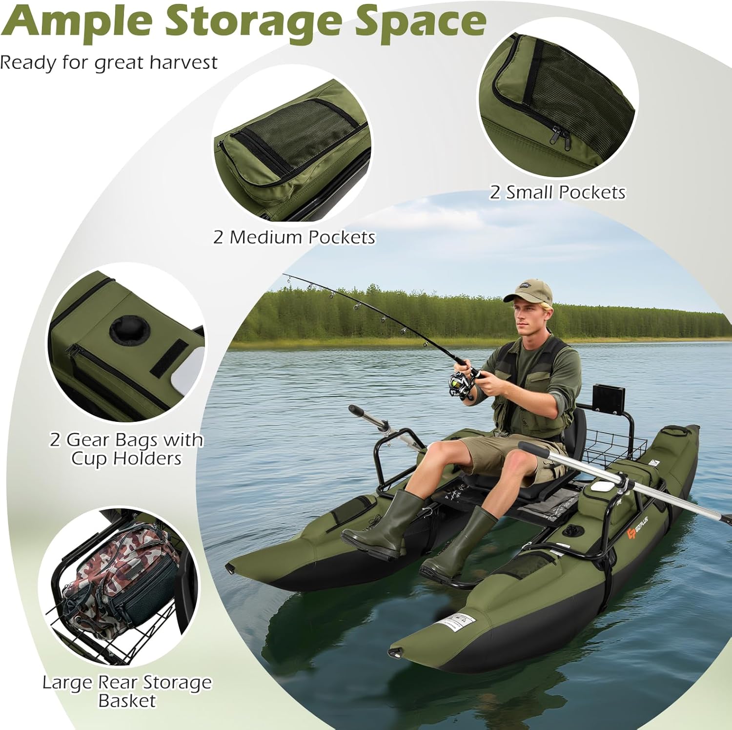 大人用インフレータブルベリーボート、折りたたみ式パッド入りシ - Fishing Boat Seat のレビューと価格