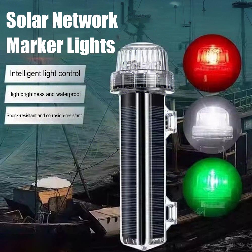ソーラーオーシャンシグナルライト航海信号灯防水アクセサリー釣 - Fishing Boat Navigation Light のレビューと価格